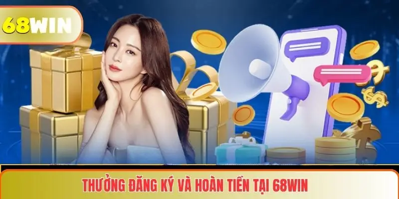 Thưởng đăng ký và hoàn tiền tại 68WIN